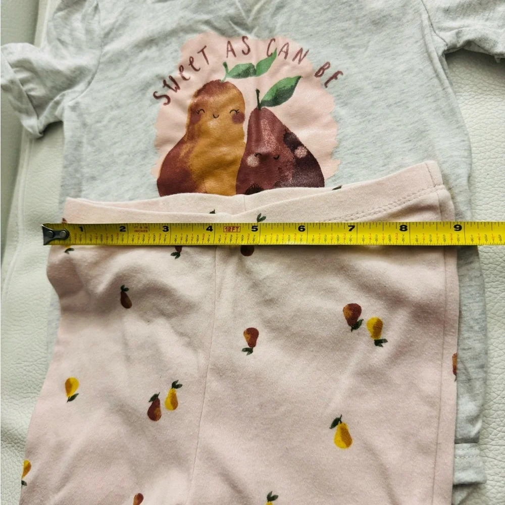 Gray and Pink Baby Onesie and Leggings Set